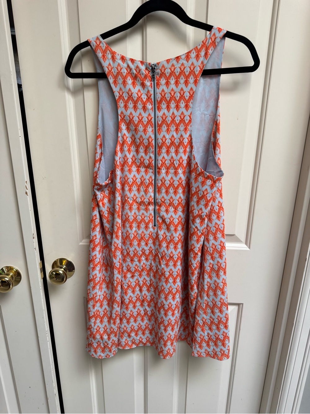 Alice + Olivia Orange and White Tank Mini Dress - Picture 7 of 9